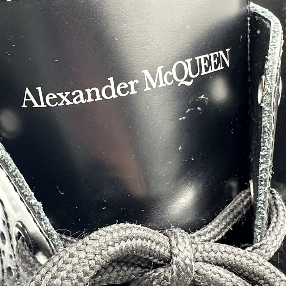ALEXANDER MCQUEEN Hybrid Brogue Leather Combat Boots Black Sz 43/US 10 $780 - Picture 7 of 12